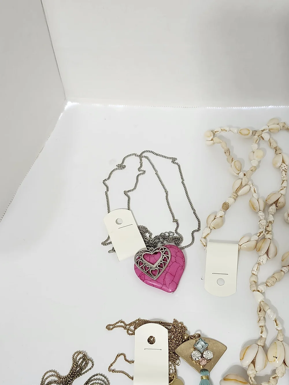 Assorted Mix Long Necklaces 12 Pieces Beaded Shell Chain Tassel Vintage To Now